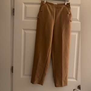 Zara straight leg pants with gold buttons